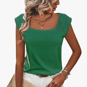 Square Neck Cap Sleeve top